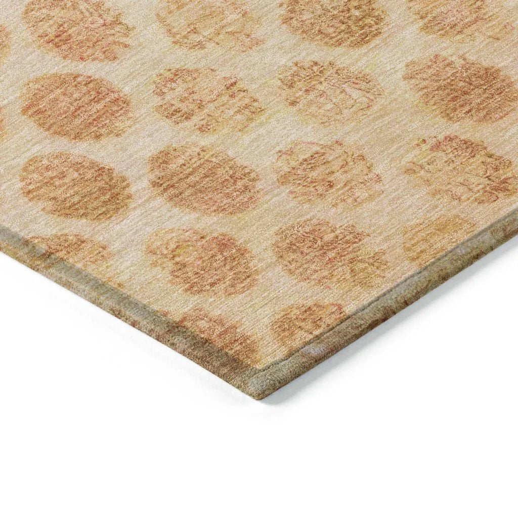 LOOMLAN Rugs Myrianna Orange Washable Indoor-Outdoor Rug