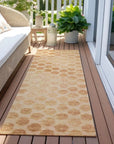 LOOMLAN Rugs Myrianna Orange Washable Indoor-Outdoor Rug