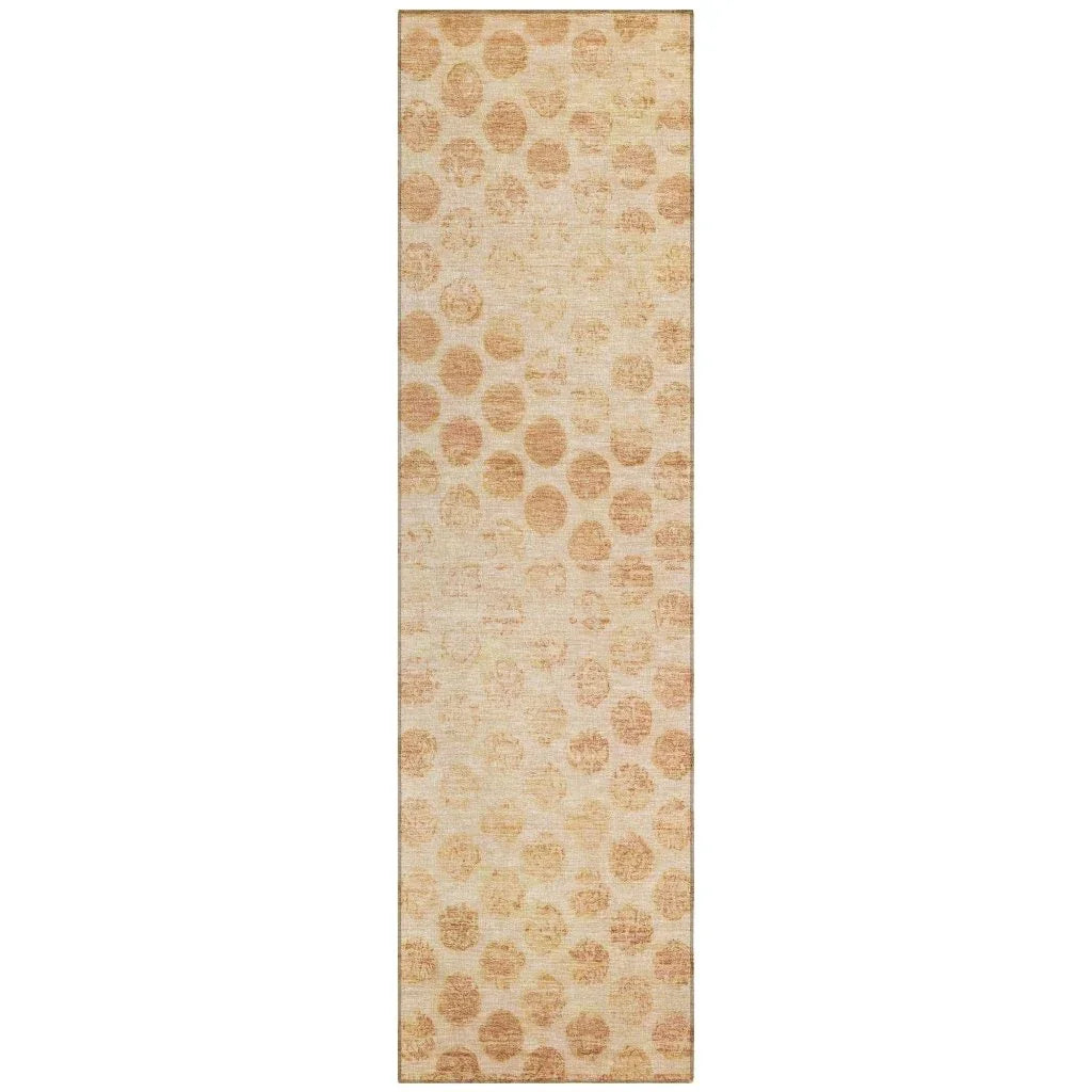 LOOMLAN Rugs Myrianna Orange Washable Indoor-Outdoor Rug
