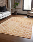 LOOMLAN Rugs Myrianna Orange Washable Indoor-Outdoor Rug