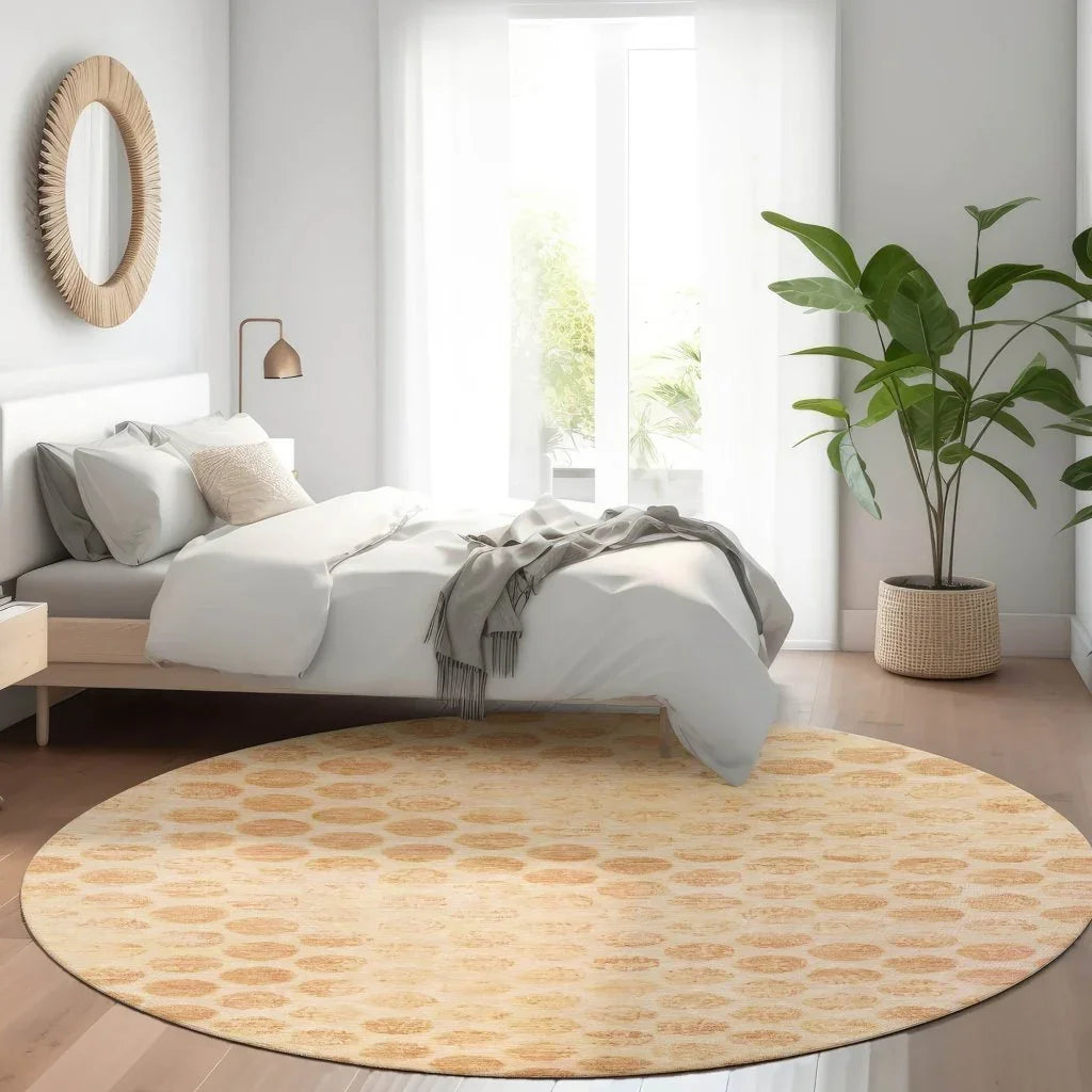LOOMLAN Rugs Myrianna Orange Washable Indoor-Outdoor Rug