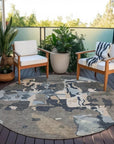 LOOMLAN Rugs Mysa Brown Washable Indoor-Outdoor Rug