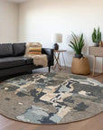LOOMLAN Rugs Mysa Brown Washable Indoor-Outdoor Rug
