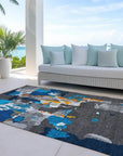 LOOMLAN Rugs Mysa Charcoal Washable Indoor-Outdoor Rug