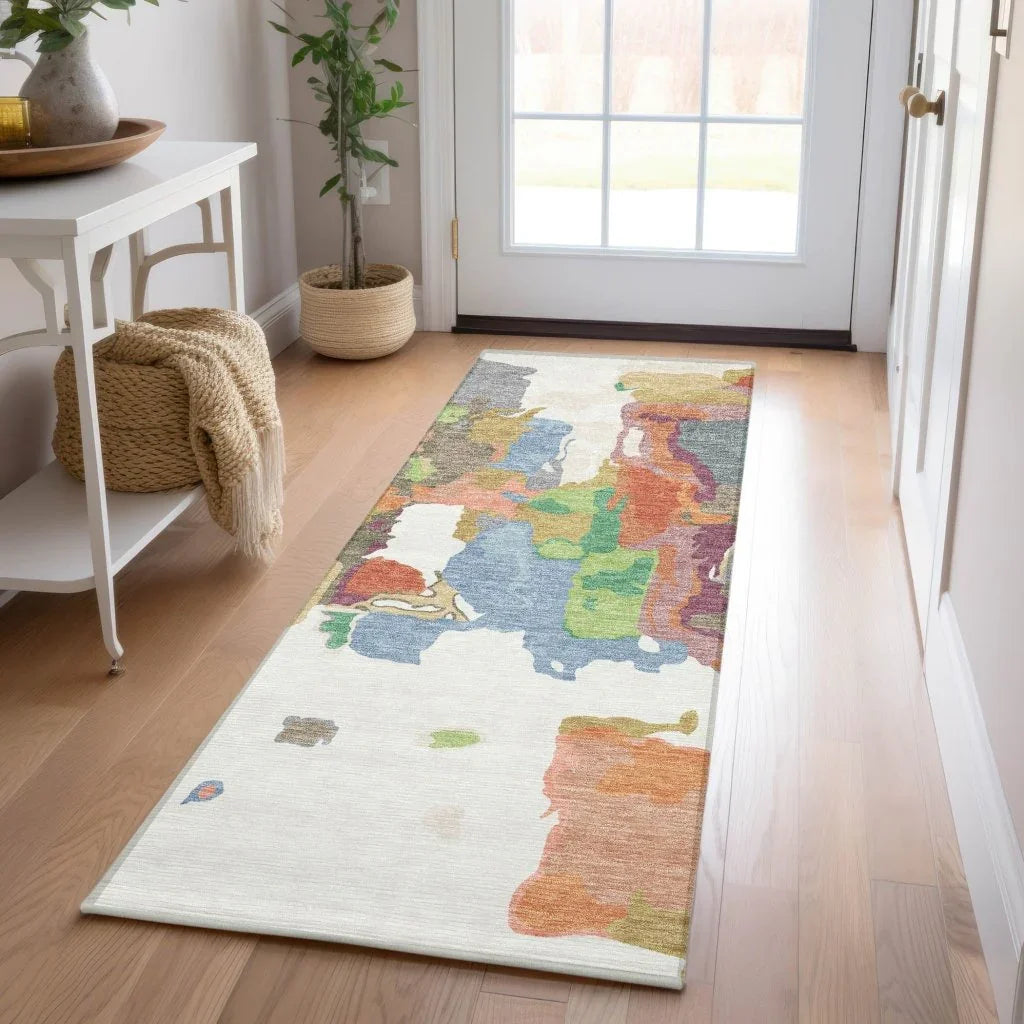 LOOMLAN Rugs Mysa Ivory Washable Indoor-Outdoor Rug