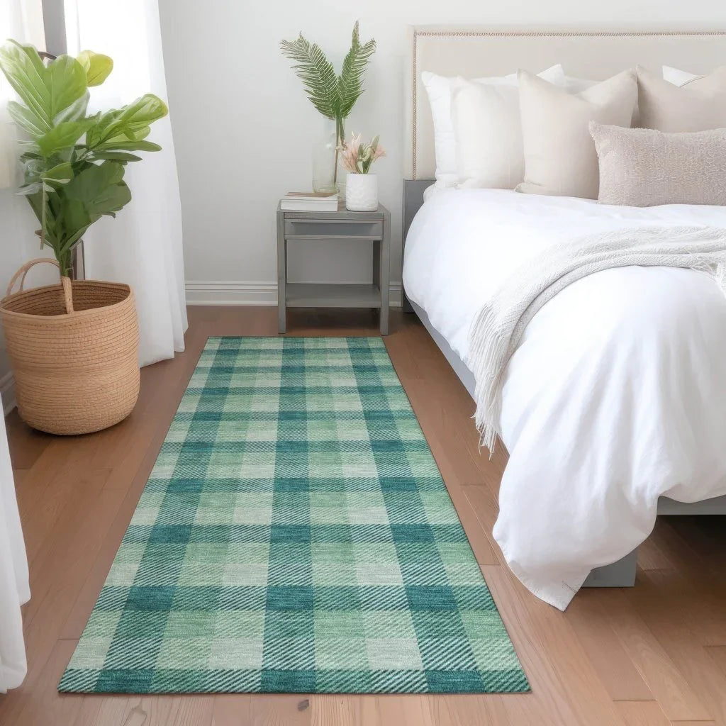 LOOMLAN Rugs Nahlia Blue Washable Indoor-Outdoor Rug