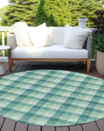 LOOMLAN Rugs Nahlia Blue Washable Indoor-Outdoor Rug