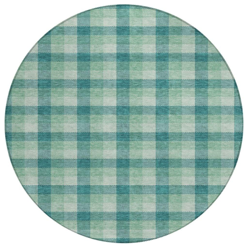 LOOMLAN Rugs Nahlia Blue Washable Indoor-Outdoor Rug