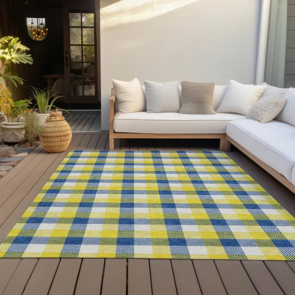 LOOMLAN Rugs Nahlia Gold Washable Indoor-Outdoor Rug