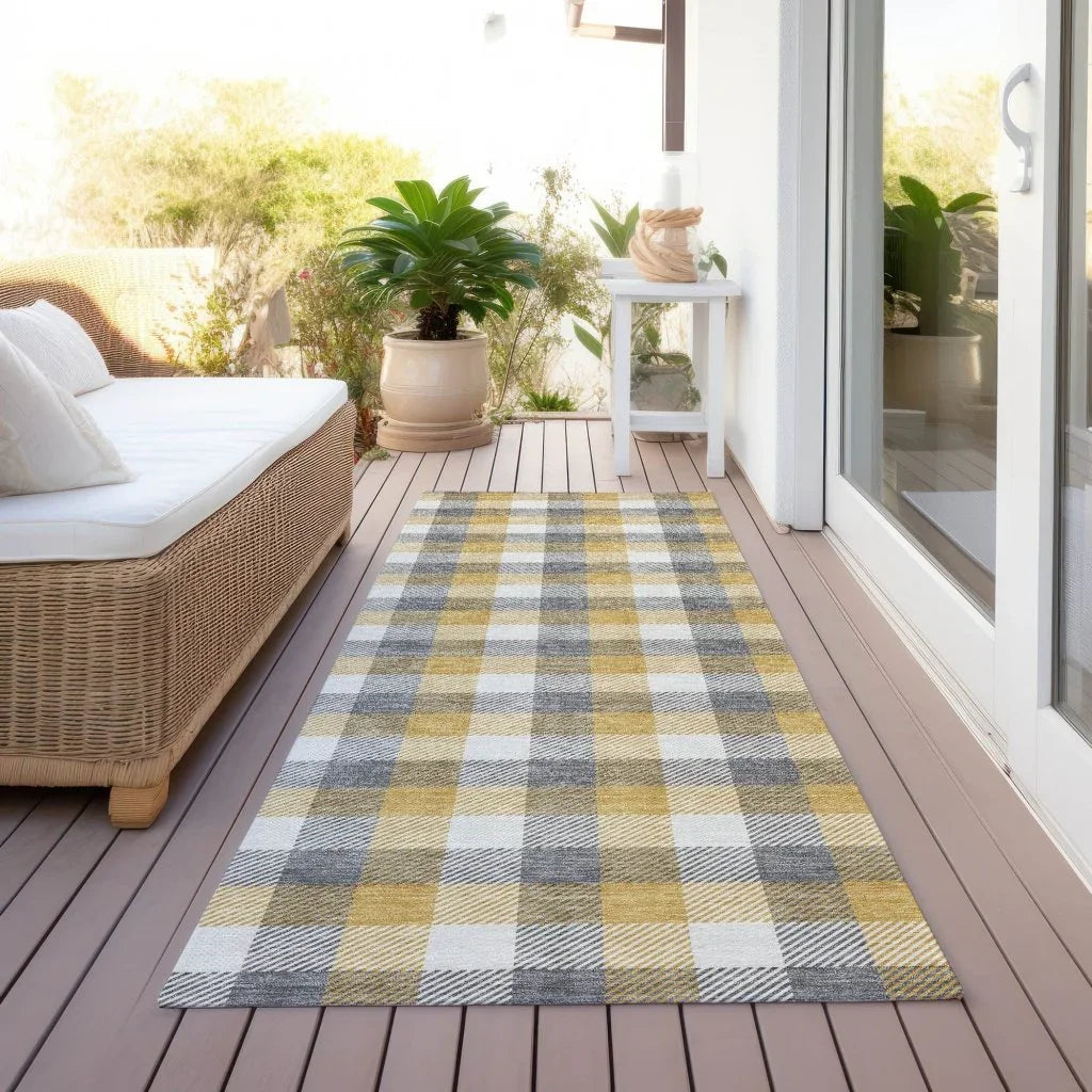 LOOMLAN Rugs Nahlia Gray Washable Indoor-Outdoor Rug