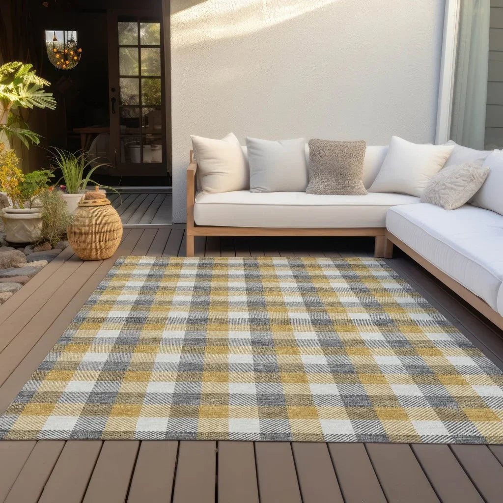 LOOMLAN Rugs Nahlia Gray Washable Indoor-Outdoor Rug