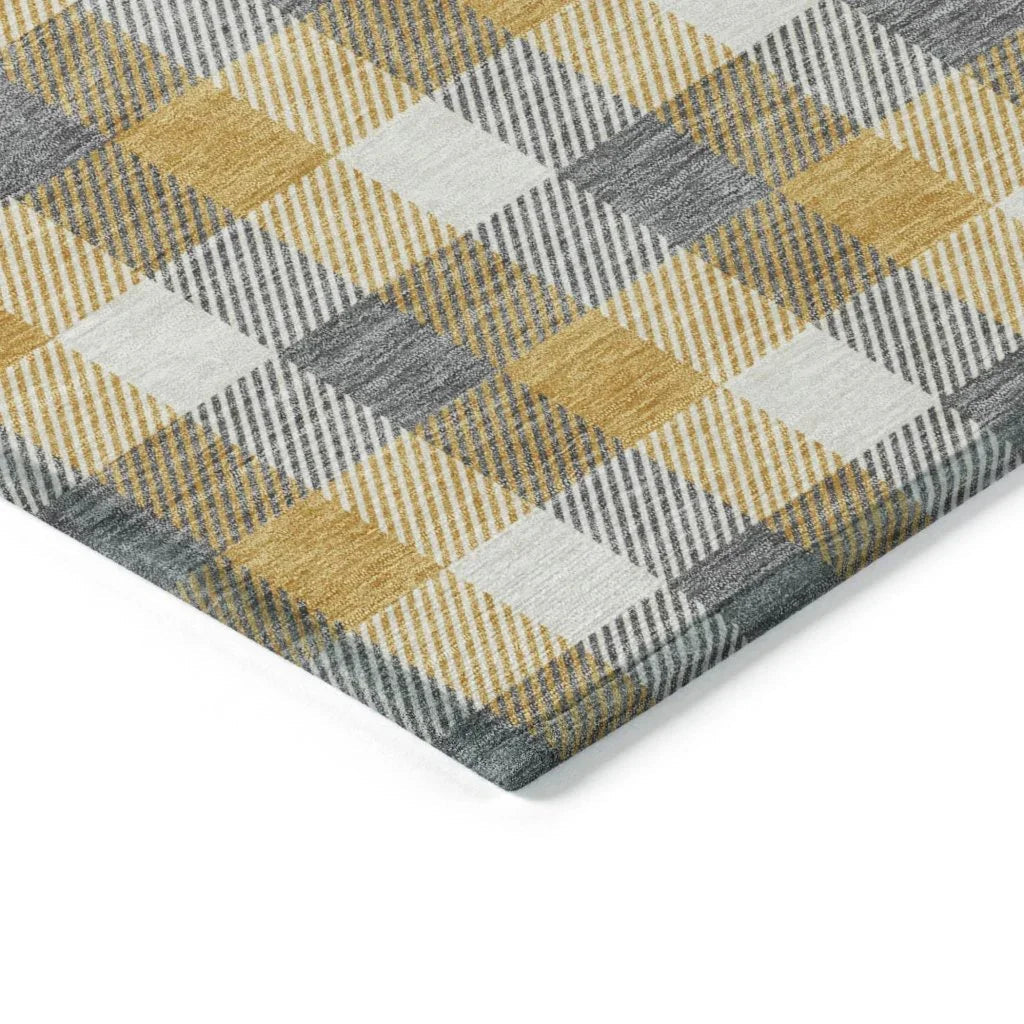 LOOMLAN Rugs Nahlia Gray Washable Indoor-Outdoor Rug