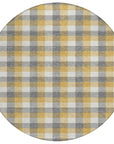 LOOMLAN Rugs Nahlia Gray Washable Indoor-Outdoor Rug