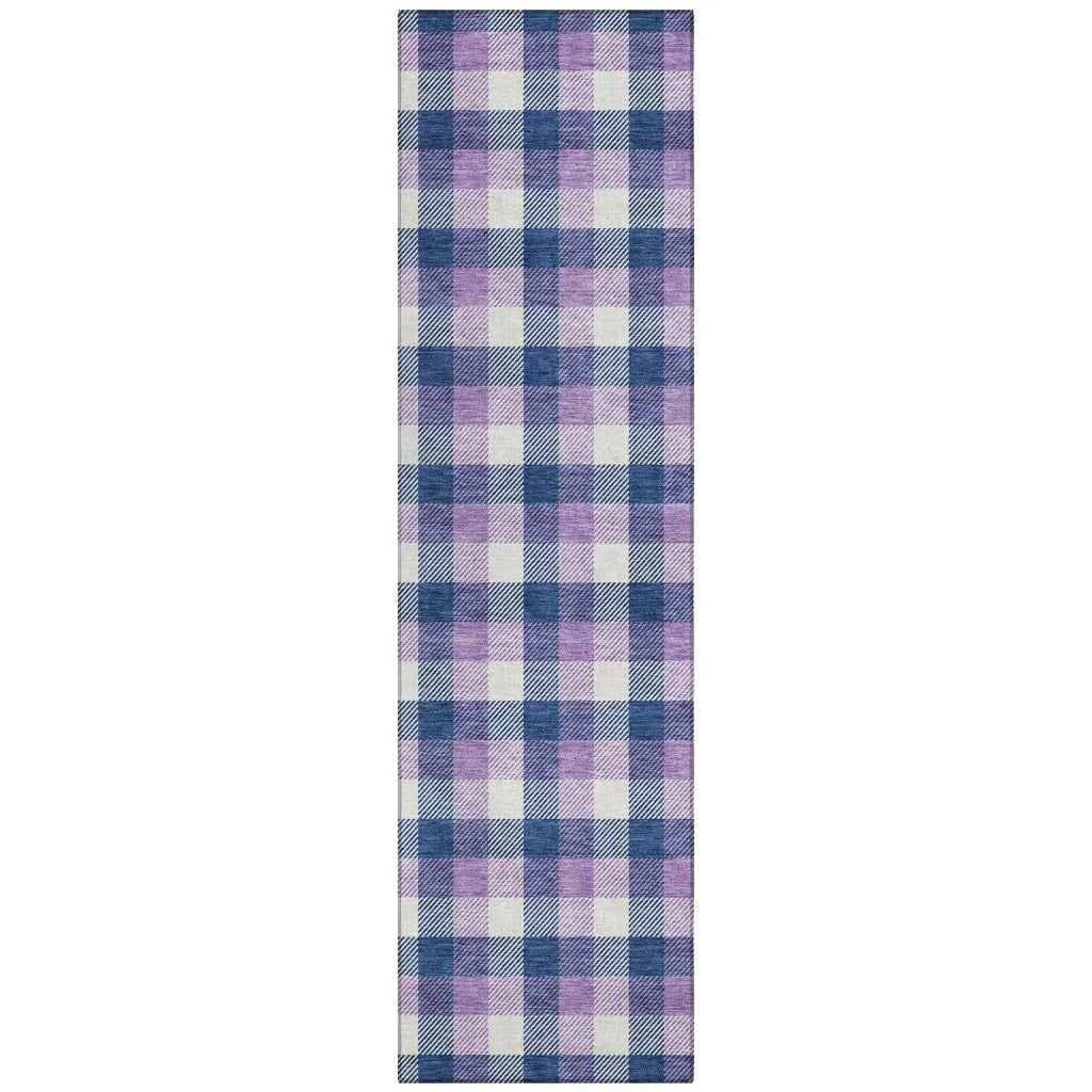 LOOMLAN Rugs Nahlia Navy Washable Indoor-Outdoor Rug