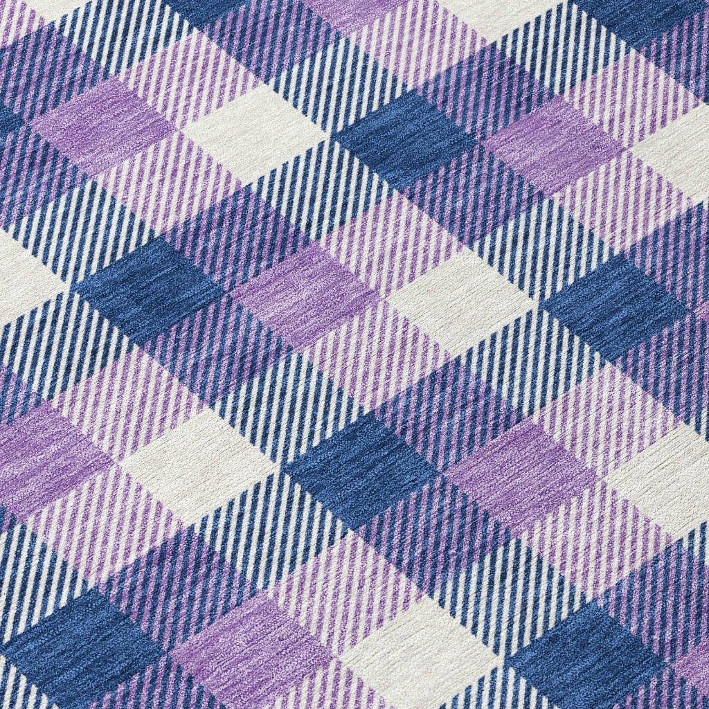LOOMLAN Rugs Nahlia Navy Washable Indoor-Outdoor Rug