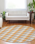 LOOMLAN Rugs Nahlia Orange Washable Indoor-Outdoor Rug
