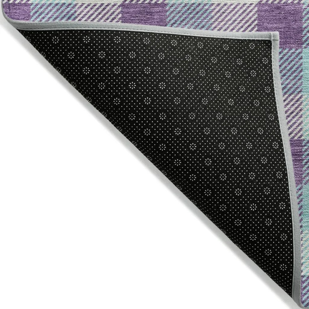 LOOMLAN Rugs Nahlia Purple Washable Indoor-Outdoor Rug