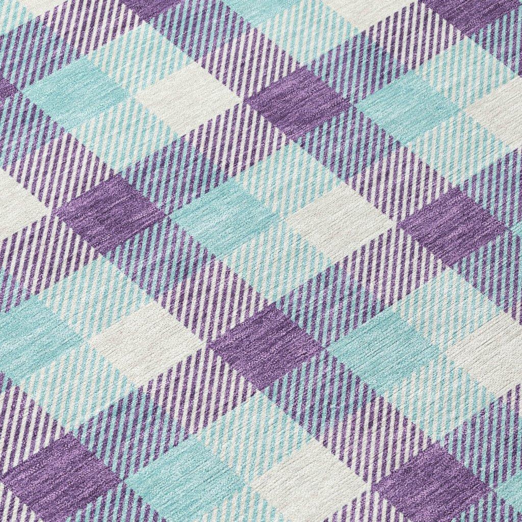 LOOMLAN Rugs Nahlia Purple Washable Indoor-Outdoor Rug