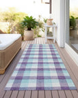 LOOMLAN Rugs Nahlia Purple Washable Indoor-Outdoor Rug