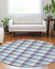 LOOMLAN Rugs Nahlia Purple Washable Indoor-Outdoor Rug