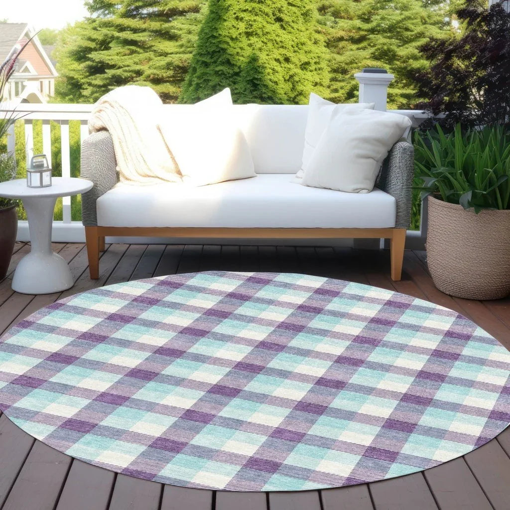 LOOMLAN Rugs Nahlia Purple Washable Indoor-Outdoor Rug