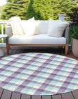 LOOMLAN Rugs Nahlia Purple Washable Indoor-Outdoor Rug