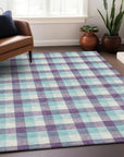 LOOMLAN Rugs Nahlia Purple Washable Indoor-Outdoor Rug