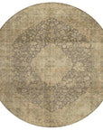 LOOMLAN Rugs Naraxa Brown Washable Indoor-Outdoor Rug