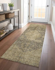 LOOMLAN Rugs Naraxa Brown Washable Indoor-Outdoor Rug