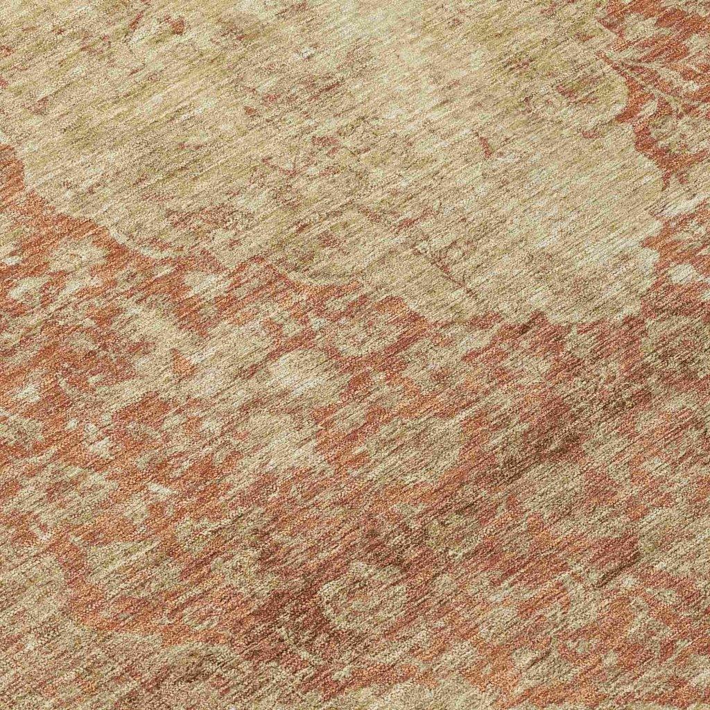 LOOMLAN Rugs Naraxa Orange Washable Indoor-Outdoor Rug