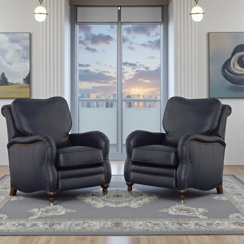 Uptown Sebastian Anchor Leather Power Push Button Recliner