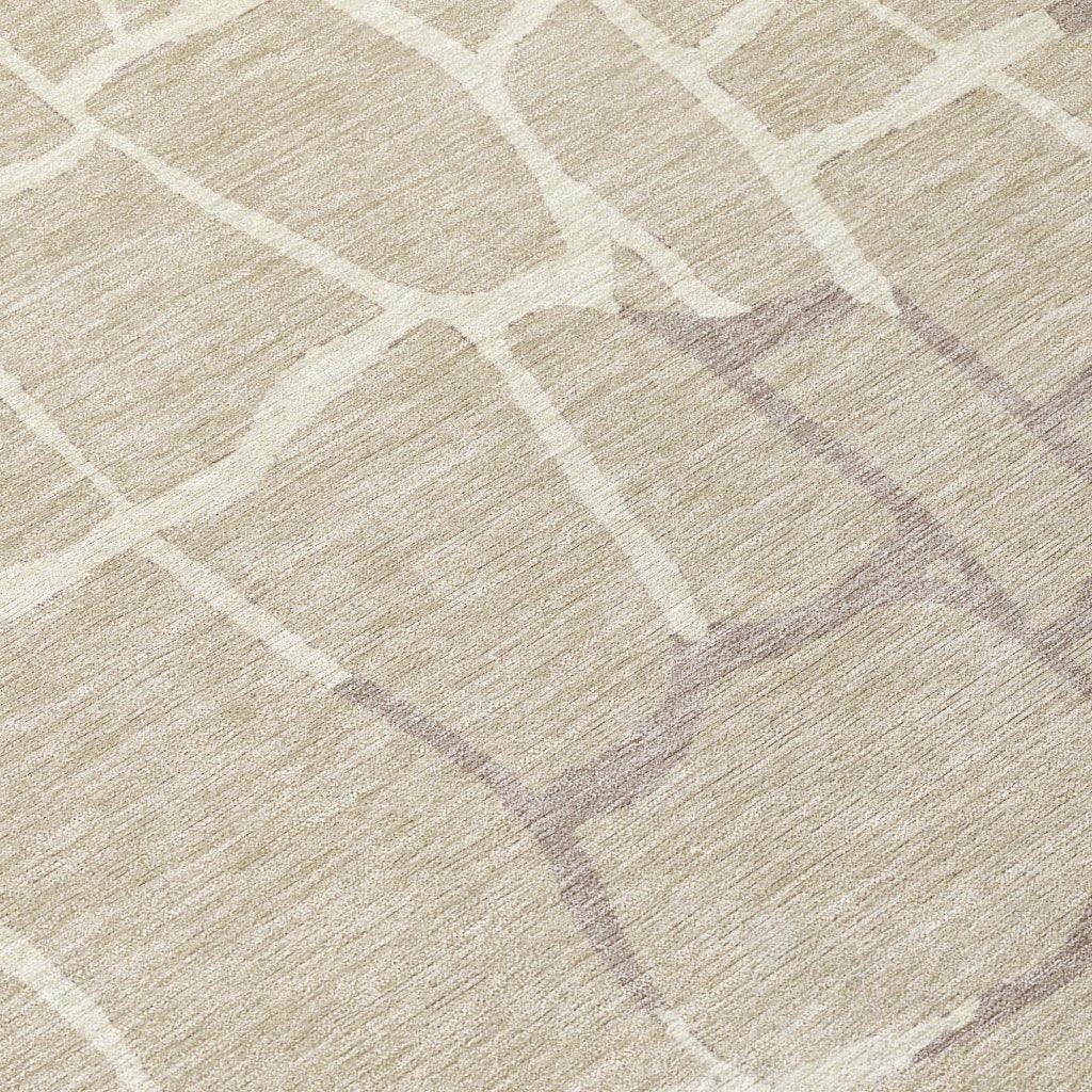 LOOMLAN Rugs Nazira Beige Washable Indoor-Outdoor Rug