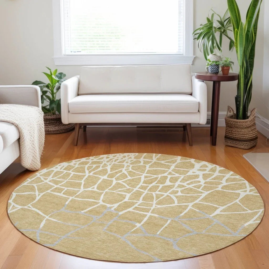 LOOMLAN Rugs Nazira Gold Washable Indoor-Outdoor Rug