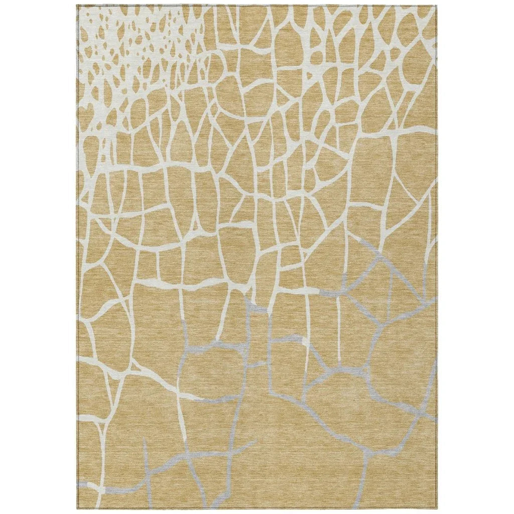 LOOMLAN Rugs Nazira Gold Washable Indoor-Outdoor Rug