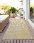 LOOMLAN Rugs Nazira Gold Washable Indoor-Outdoor Rug