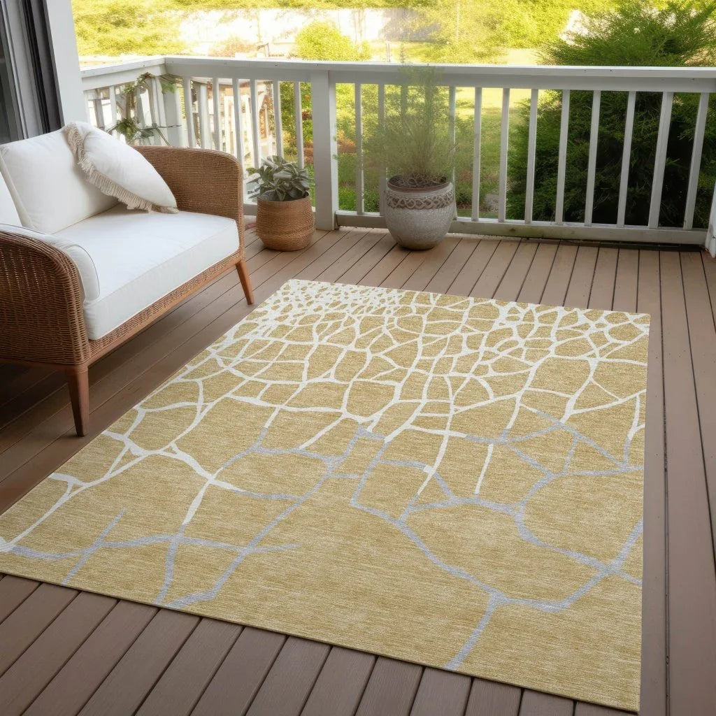 LOOMLAN Rugs Nazira Gold Washable Indoor-Outdoor Rug