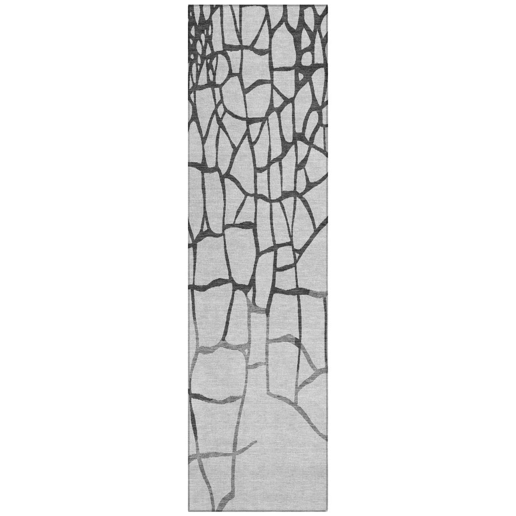LOOMLAN Rugs Nazira Gray Washable Indoor-Outdoor Rug