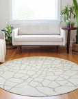LOOMLAN Rugs Nazira Ivory Washable Indoor-Outdoor Rug
