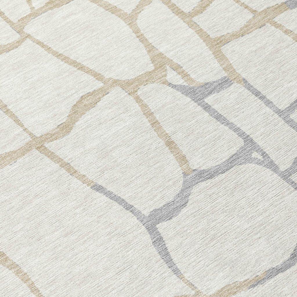 LOOMLAN Rugs Nazira Ivory Washable Indoor-Outdoor Rug