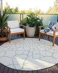 LOOMLAN Rugs Nazira Ivory Washable Indoor-Outdoor Rug