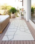 LOOMLAN Rugs Nazira Ivory Washable Indoor-Outdoor Rug