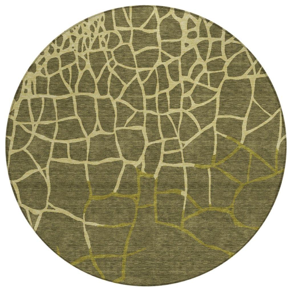 LOOMLAN Rugs Nazira Olive Washable Indoor-Outdoor Rug