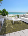 LOOMLAN Rugs Nazira Olive Washable Indoor-Outdoor Rug