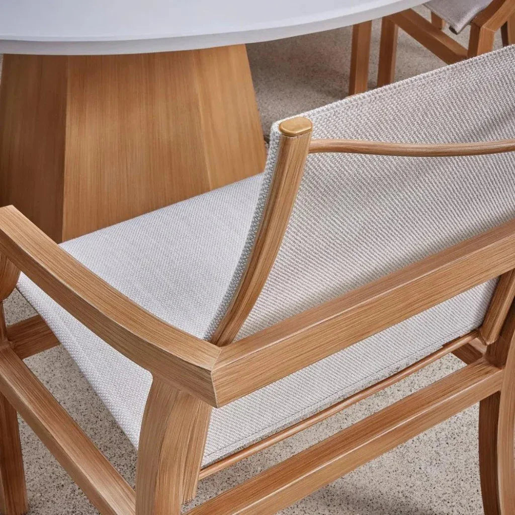 Castelle Nicoya Sling Swivel Rocking Dining Chair By Castelle