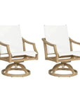 Castelle Nicoya Sling Swivel Rocking Dining Chair By Castelle