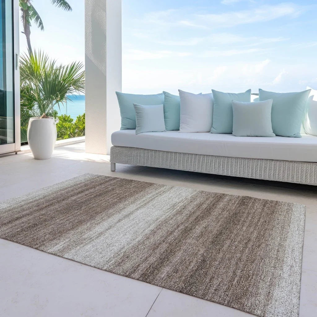 LOOMLAN Rugs Nira Brown Washable Indoor-Outdoor Rug