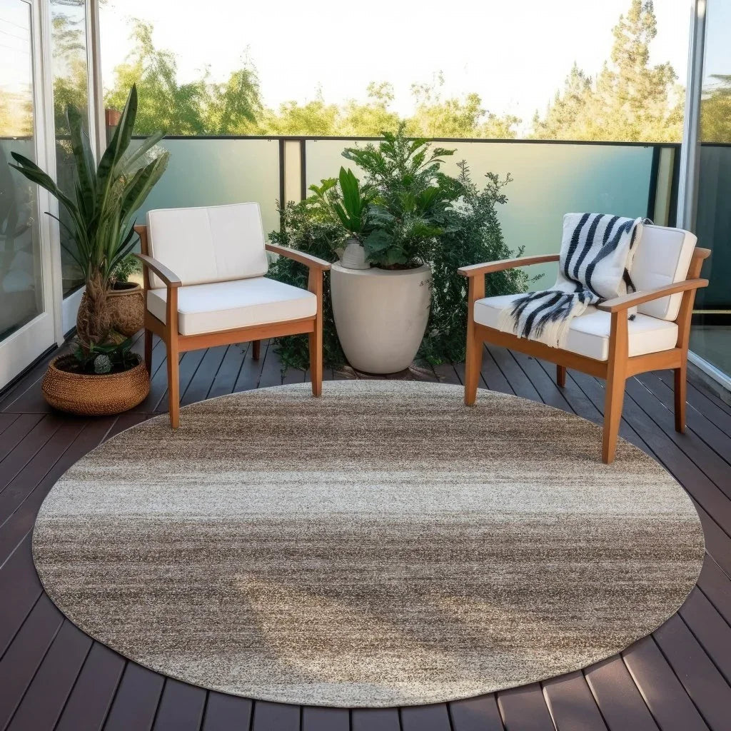 LOOMLAN Rugs Nira Brown Washable Indoor-Outdoor Rug