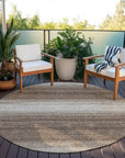 LOOMLAN Rugs Nira Brown Washable Indoor-Outdoor Rug