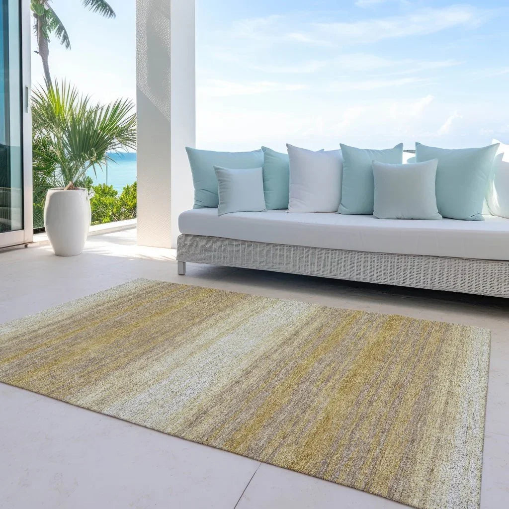LOOMLAN Rugs Nira Gold Washable Indoor-Outdoor Rug