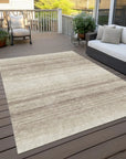 LOOMLAN Rugs Nira Ivory Washable Indoor-Outdoor Rug